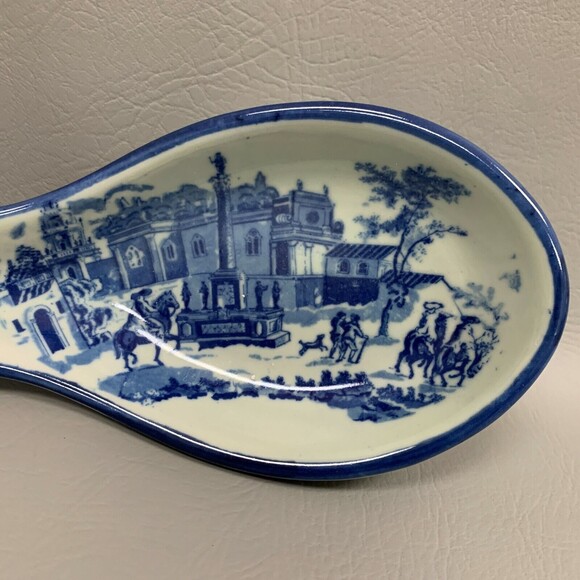 Vintage_Royal_Crownford_Ironst  Flow Blue Ironstone English Transferware Extra Large Spoon Home Decor